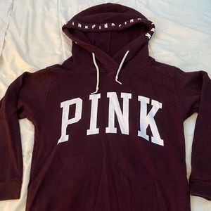 PINK maroon/burgundy hoodie